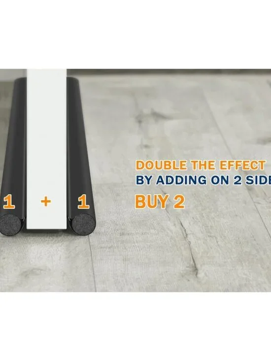 Door Draft Stopper 36 Inch Black Adjustable Door Draft Blocker Front Door Draft - Picture 7 of 8